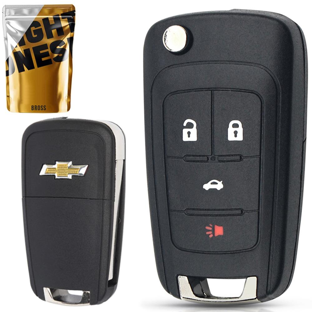 Выкидной корпус ключ Chevrolet Aveo T300 , Sonic , Camaro , Cruze , Equinox , Malibu , Spark , Volt на 4 кнопки CM13500226