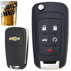 Выкидной корпус ключ Chevrolet Aveo T300 , Sonic , Camaro , Cruze , Equinox , Malibu , Spark , Volt на 5 кнопок CM13500226