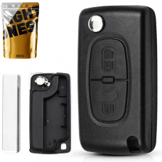 Викидний корпус ключа на 2 кнопки Citroen C2 , C4 , C5 , C6 , C8 , Berlingo ( CE0523 без місця під акумулятор , лезо HU83 )