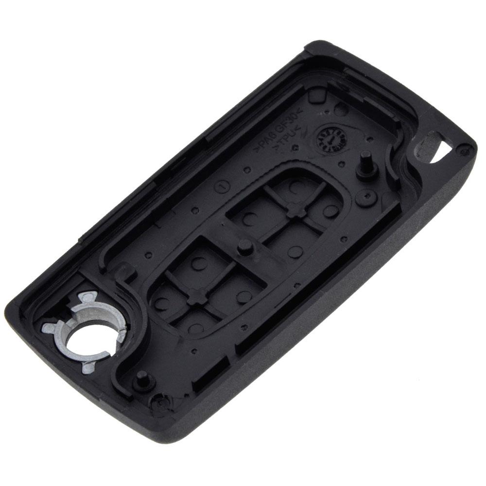 Выкидной корпус ключа на 2 кнопки Citroen C2 , C4 , C5 , C6 , C8 , Berlingo ( CE0523 без места под аккумулятор , лезвие VA2 ) 