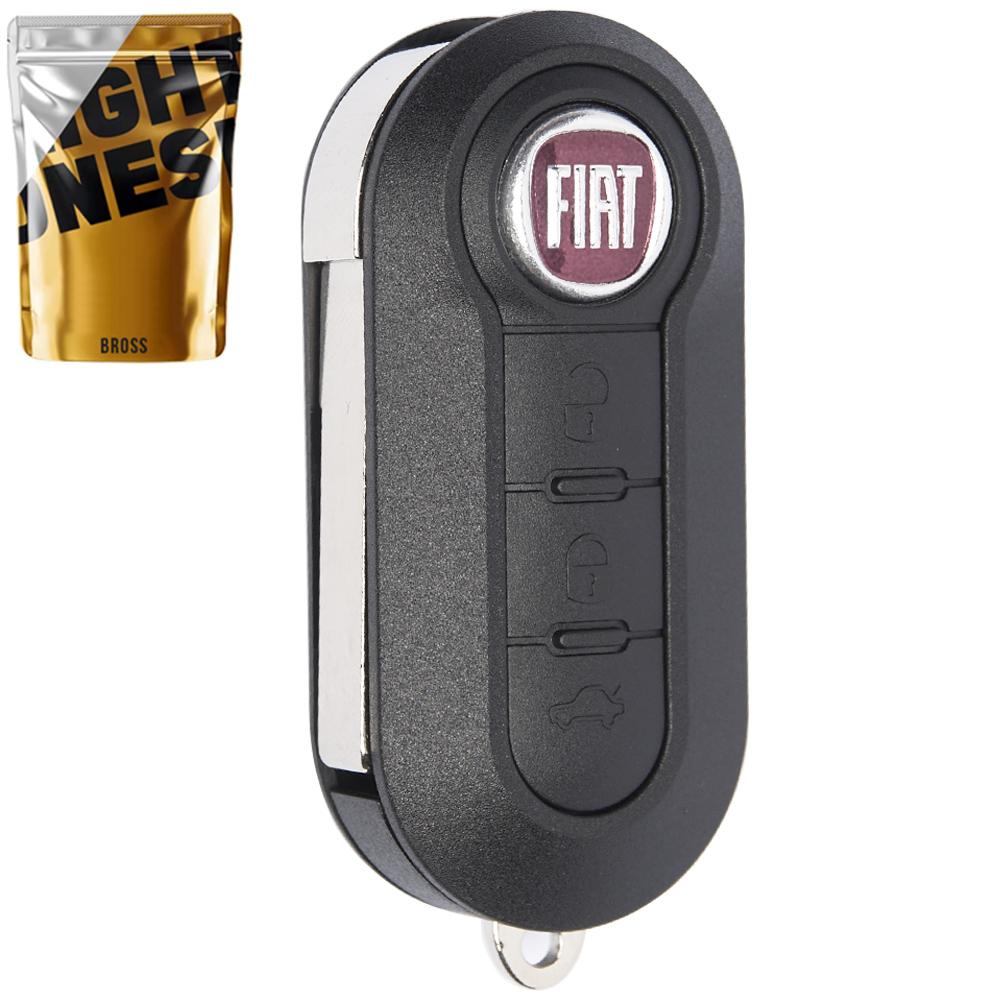 Викидний корпус ключа на 3 кнопки Fiat 500 , Grande Punto , Bravo , Ducato , Doblo , Panda , Punto Evo , Fiat 500L , 500 MPV , Peugeot Boxer