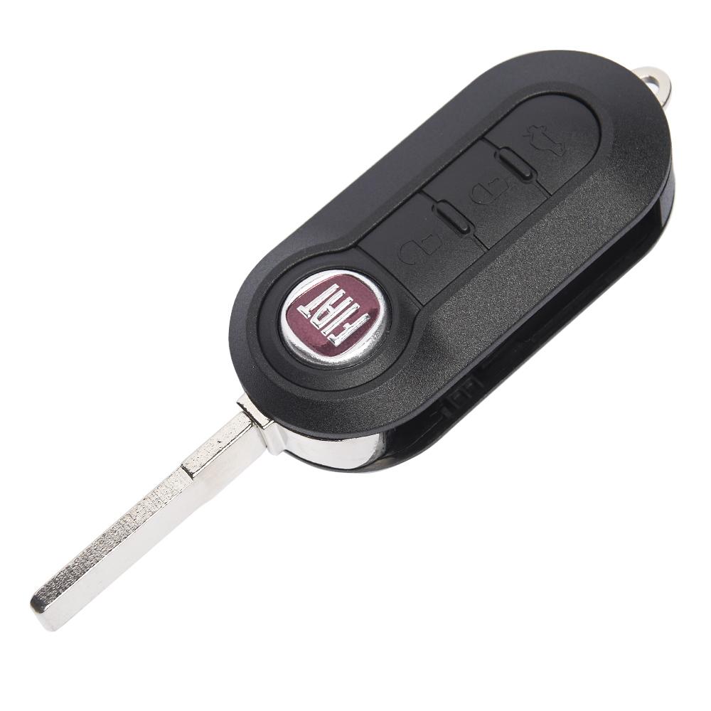 Викидний корпус ключа на 3 кнопки Fiat 500 , Grande Punto , Bravo , Ducato , Doblo , Panda , Punto Evo , Fiat 500L , 500 MPV , Peugeot Boxer