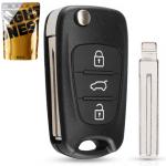 Викидний корпус ключа на 3 кнопки KIA K2 , K5 , Rio , Picanto , Ceed , Cerato , Sportage , Hyundai I20 , I30 , IX35 , I35 , Elantra ( середнє лезо TOY40 )