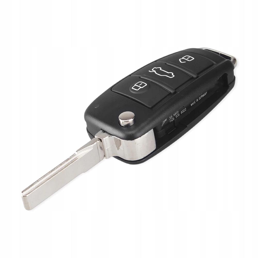 Выкидной корпус ключа Audi A3 8P , A4 B7 , A6 C6 , A8 , TT , Q7 , S6 на 3 кнопки 4F0837220N