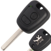 Корпус ключа на 2 кнопки Peugeot 107 , 207 , 307 , 407 , 206 , 406 (лезвие VA2)