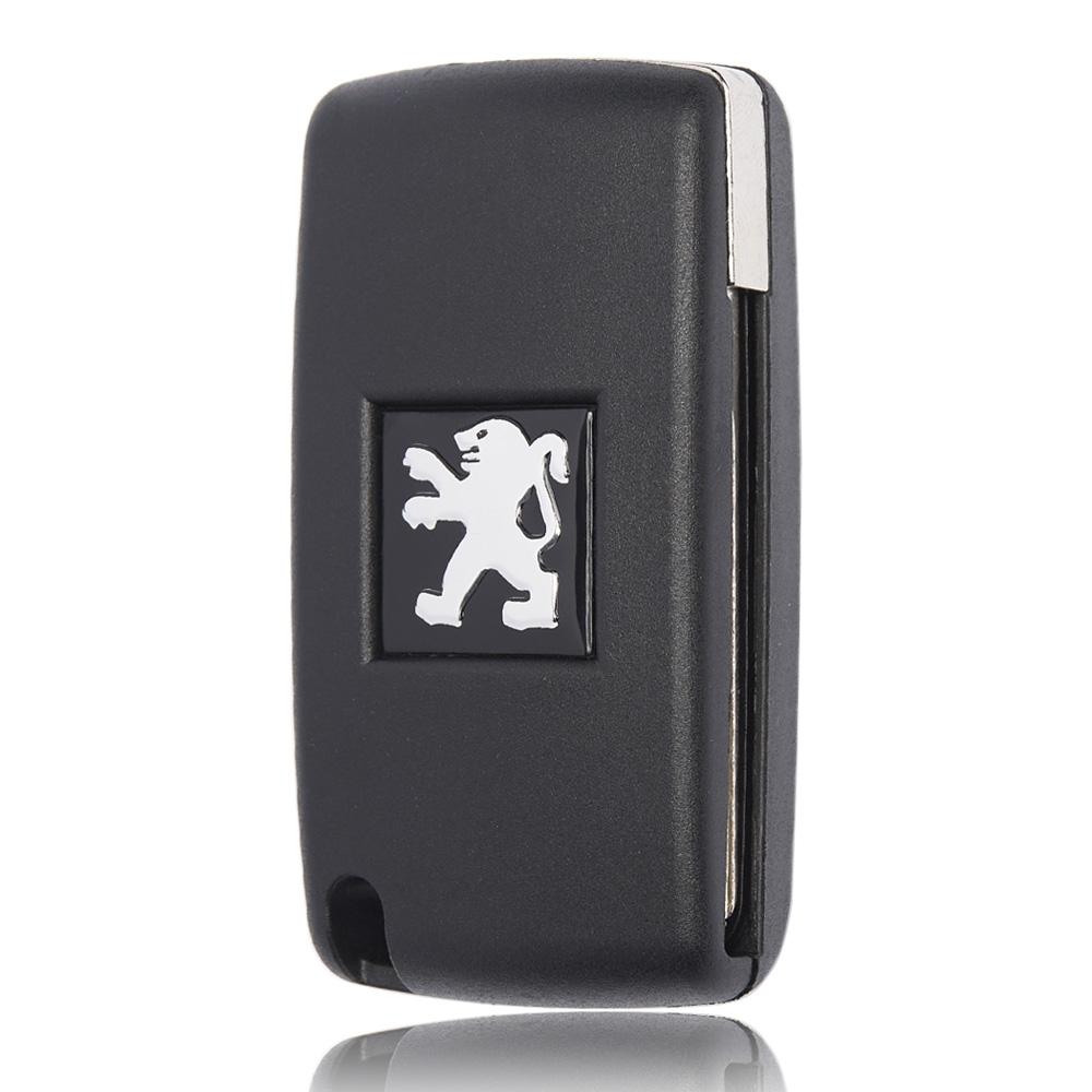 Выкидной корпус ключа на 3 кнопки Peugeot 107 207 307 308 407 408 607 (  CE0536 с местом под батарейку , лезвие VA2 , кнопка багажника )