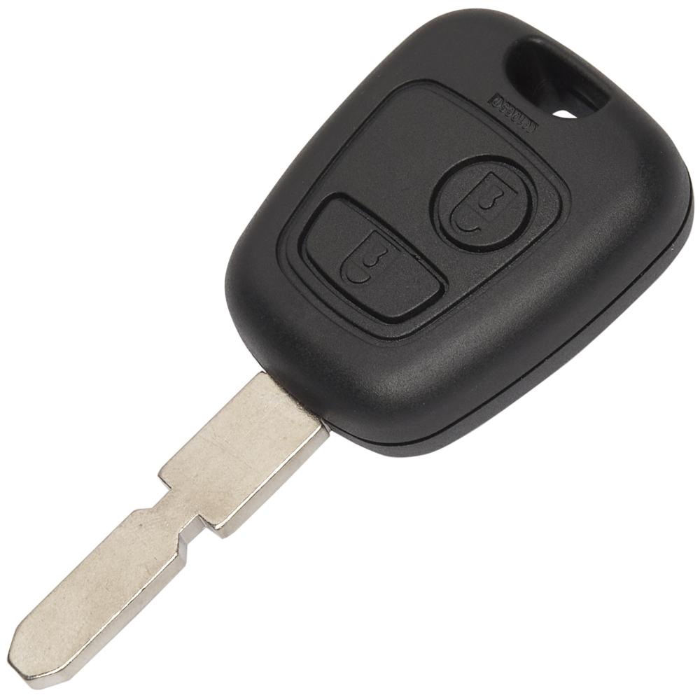 Корпус ключа на 2 кнопки Peugeot 107 , 207 , 307 , 407 , 206 , 406 (лезвие NE78)