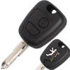 Корпус ключа на 2 кнопки Peugeot 107 , 207 , 307 , 407 , 206 , 406 (лезвие NE73)