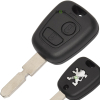 Корпус ключа на 2 кнопки Peugeot 107 , 207 , 307 , 407 , 206 , 406 (лезвие NE78)