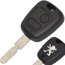Корпус ключа на 2 кнопки Peugeot 107 , 207 , 307 , 407 , 206 , 406 (лезвие NE78)