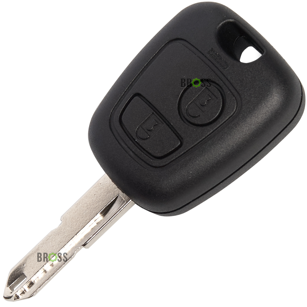 Корпус ключа на 2 кнопки Peugeot 107 , 207 , 307 , 407 , 206 , 406 (лезвие NE73)