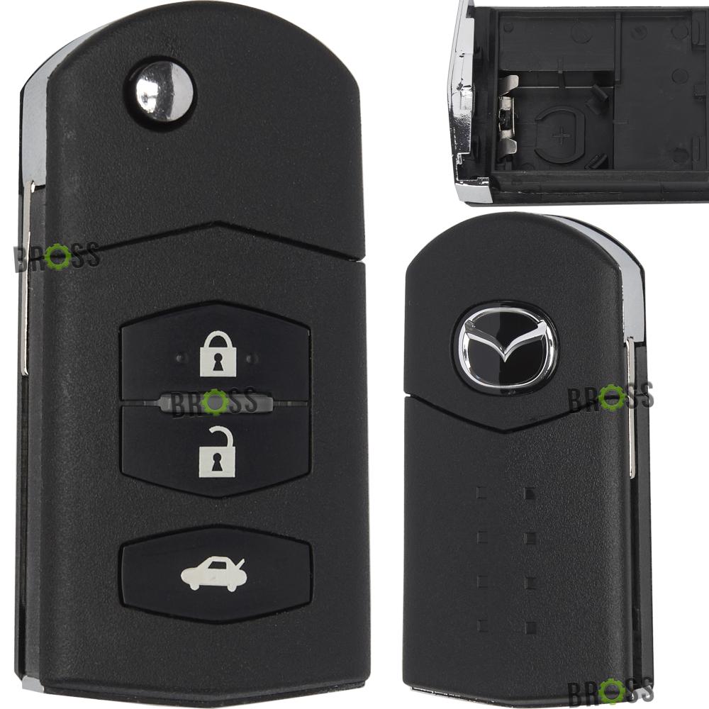 Выкидной корпус ключа на 3 кнопки Mazda CX-7 , 3 , 5 , 6 ( тип: Siemens VDO )