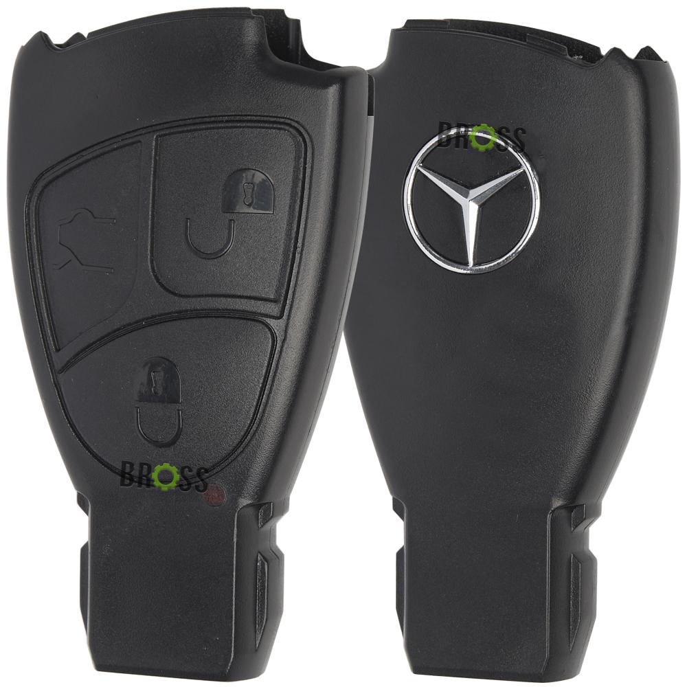 Корпус ключа на 3 кнопки Mercedes W168 , W202 , W203 , W204 , W210 , W211 , W164 , W251 , W220 , Sprinter , Vito W639 , Viano W639 , CLK , SLK , CL , ML , GL ( маленькая рыбка Мерседес )