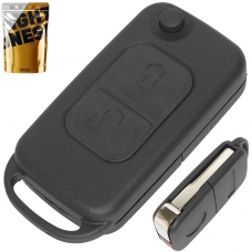 Выкидной корпус ключа на 2 кнопки Mercedes W168 W124 W202 W203 W638 W163 SLK Vito (узкое лезвие)