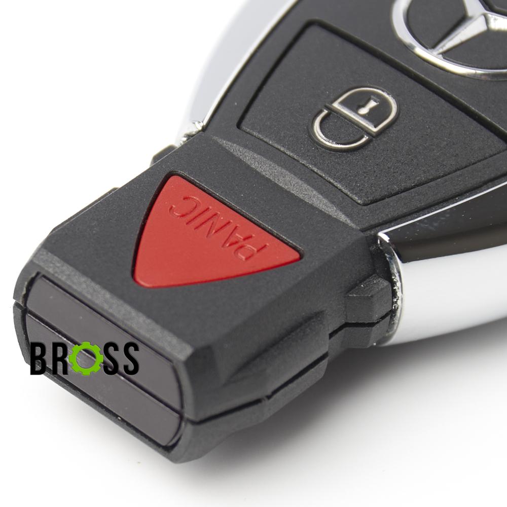 Корпус ключа на 4 кнопки Mercedes W204 W212 W176 W246 W205 W164 W166 W219  ( кнопка Panic )