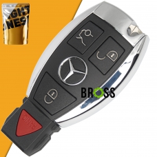 Корпус ключа на 4 кнопки Mercedes W204 W212 W176 W246 W205 W164 W166 W219  ( кнопка Panic )