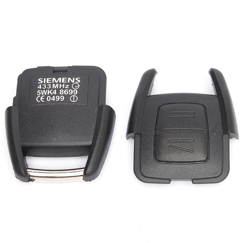 Корпус ключа на 2 кнопки Opel Astra G, Opel Zafira A, Opel Frontera B, Omega A, Opel Vectra C ( БЕЗ МЕСТА ПОД АККУМУЛЯТОР )