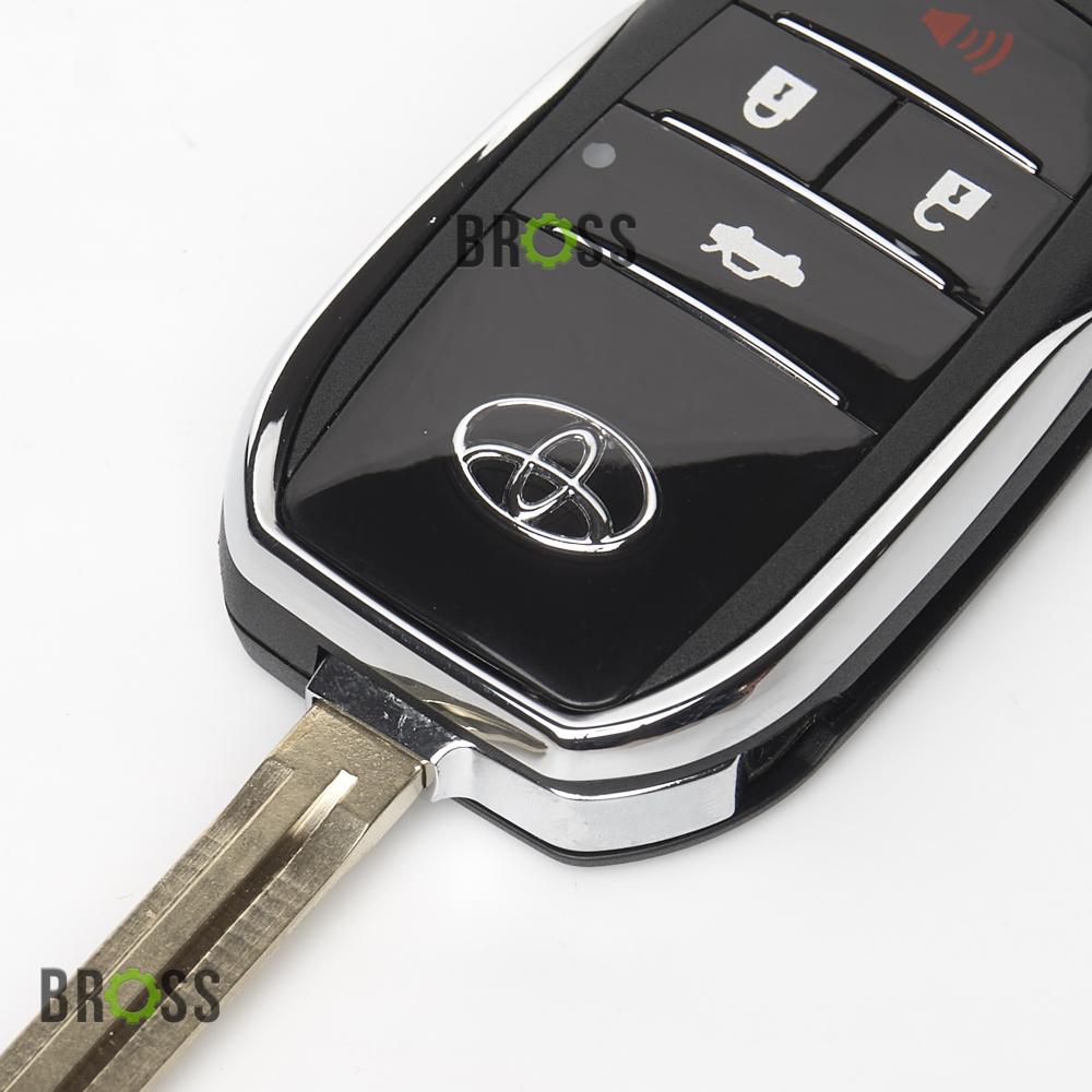 Выкидной корпус ключа на 4 кнопки Toyota Camry 40, Corolla , RAV4 , Avensis (тюнинг ключа из обычного в выкидной)