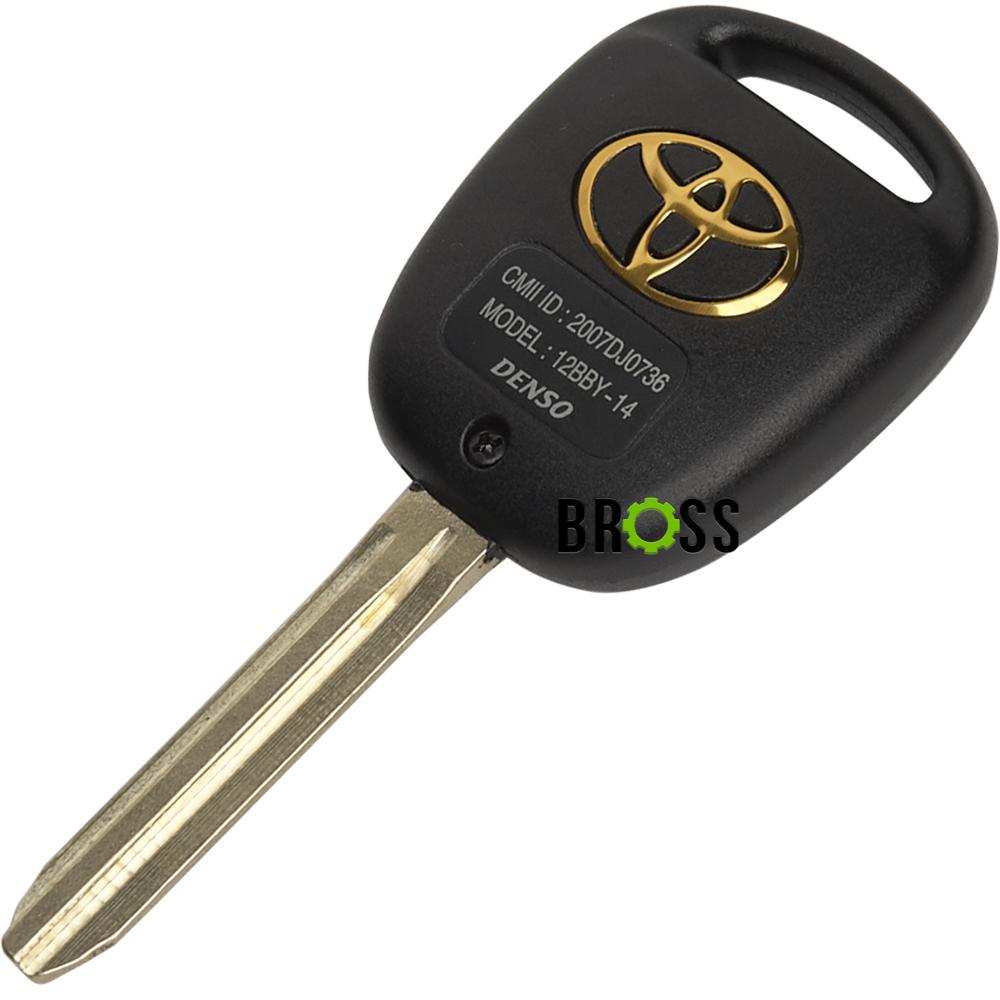 Корпус ключа на 2 кнопки Toyota Avensis , Corolla , RAV 4 , Camry 30 , Land Cruiser 100 ( J100 ) (лезвие TOY47)