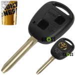Корпус ключа на 2 кнопки Toyota Avensis , Corolla , RAV 4 , Camry 30 , Land Cruiser 100 ( J100 ) (лезвие TOY47)