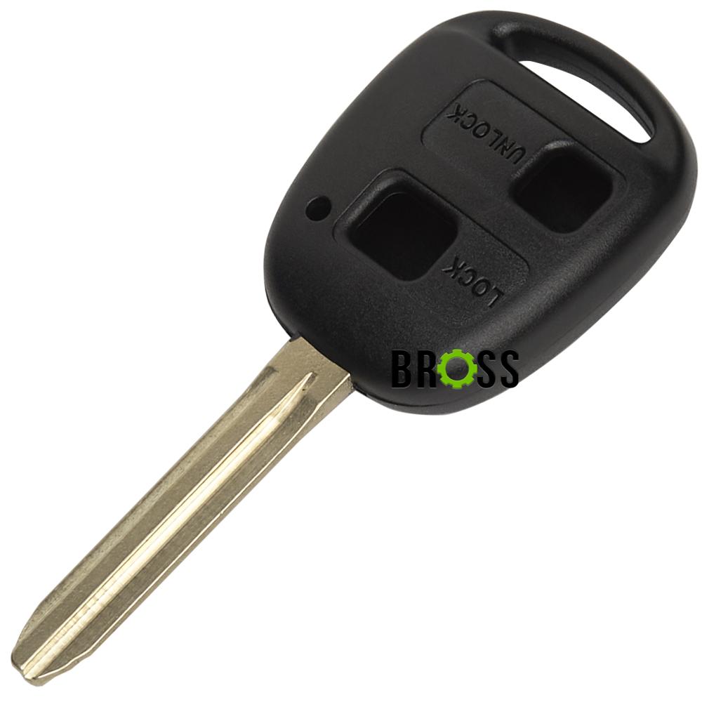Корпус ключа на 2 кнопки Toyota Avensis , Corolla , RAV 4 , Camry 30 , Land Cruiser 100 ( J100 ) (лезвие TOY47)