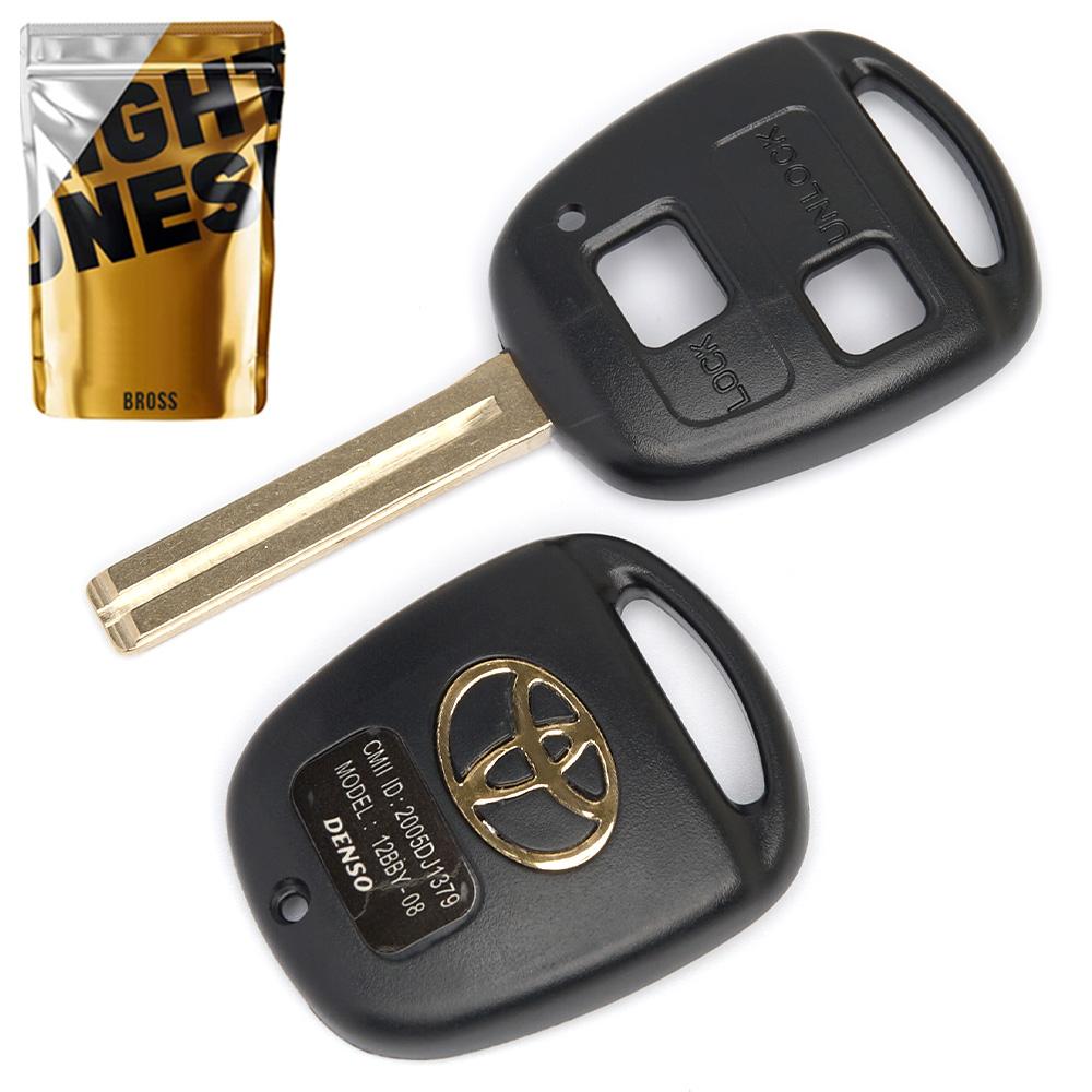 Корпус ключа на 2 кнопки Toyota Avensis , Corolla , RAV 4 , Camry 30 , Land Cruiser 100 ( J100 ) (короткое лезвие TOY48)