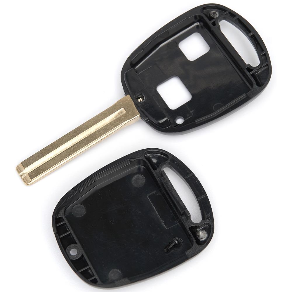 Корпус ключа на 2 кнопки Toyota Avensis , Corolla , RAV 4 , Camry 30 , Land Cruiser 100 ( J100 ) (короткое лезвие TOY48)