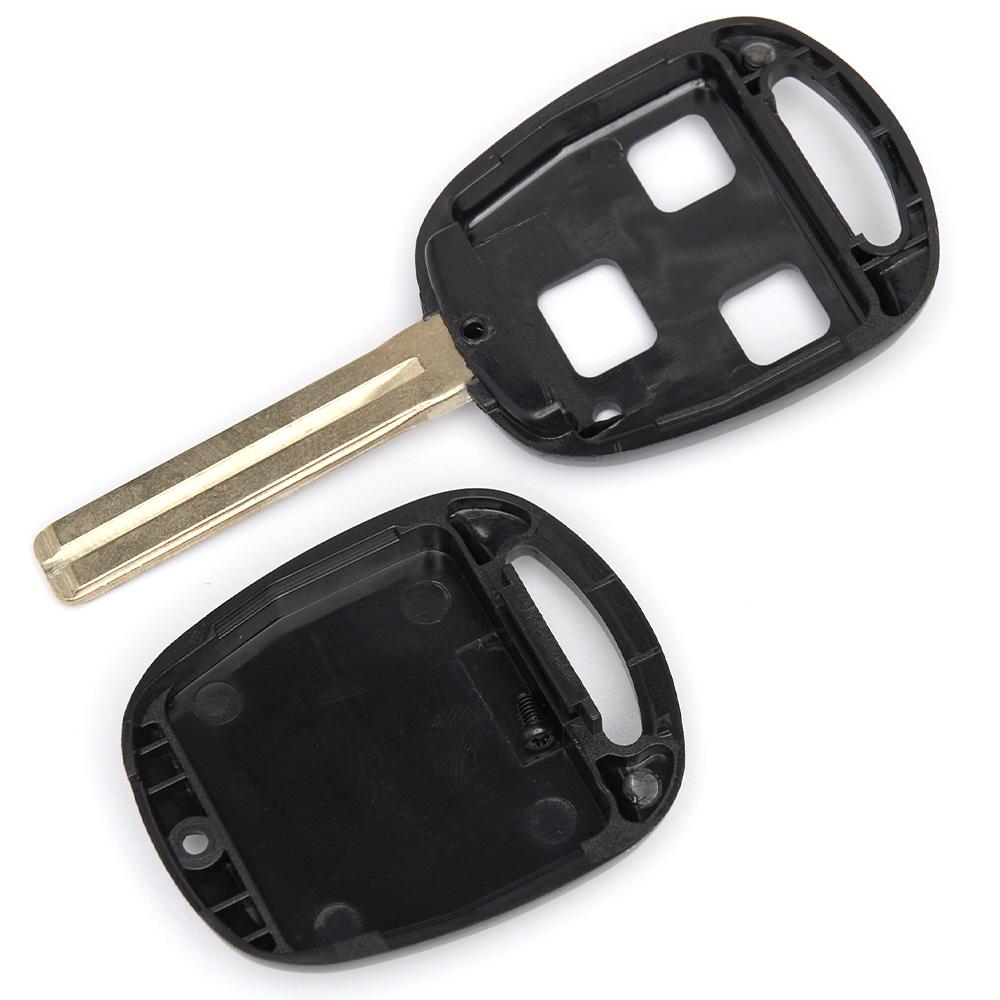 Корпус ключа на 3 кнопки Toyota Avensis , Corolla , RAV 4 , Camry 30 , Land Cruiser 100 ( J100 ) (короткое лезвие TOY48)