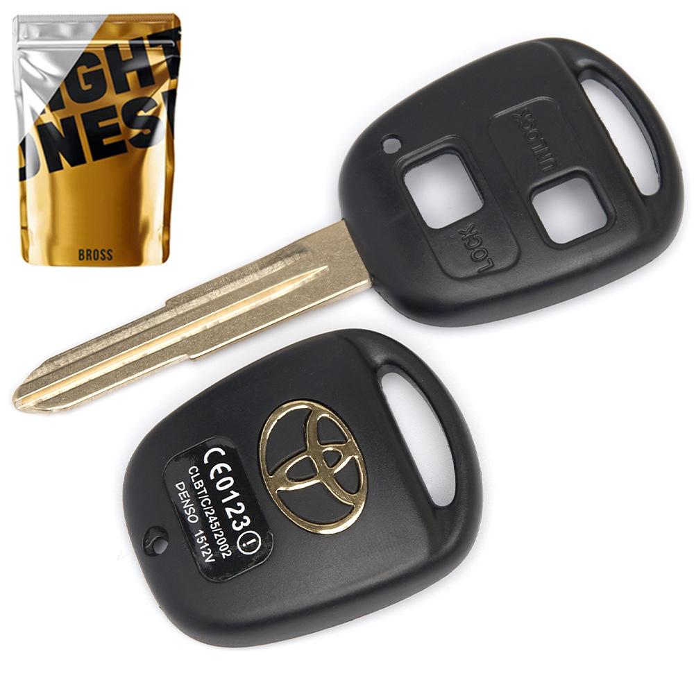Корпус ключа на 2 кнопки Toyota Avensis , Corolla , RAV 4 , Camry 30 , Land Cruiser 100 ( J100 ) (правое лезвие TOY41)
