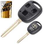 Корпус ключа на 3 кнопки Toyota Avensis , Corolla , RAV 4 , Camry 30 , Land Cruiser 100 ( J100 ) (лезвие TOY43)