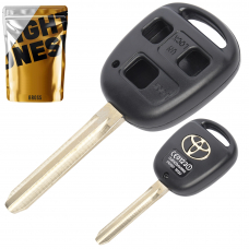 Корпус ключа на 3 кнопки Toyota Avensis , Corolla , RAV 4 , Camry 30 , Land Cruiser 100 ( J100 ) (лезвие TOY43)