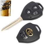 Корпус ключа на 3 кнопки Toyota Camry 40, Corolla , RAV4 , Avensis (кнопка боковой двери, лезвие TOY48) 