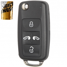 Выкидной корпус ключа на 4 кнопки Volkswagen Caddy 3, Transporter T5 Caravelle Multivan ( кнопки боковых дверей , лампочка сверху )