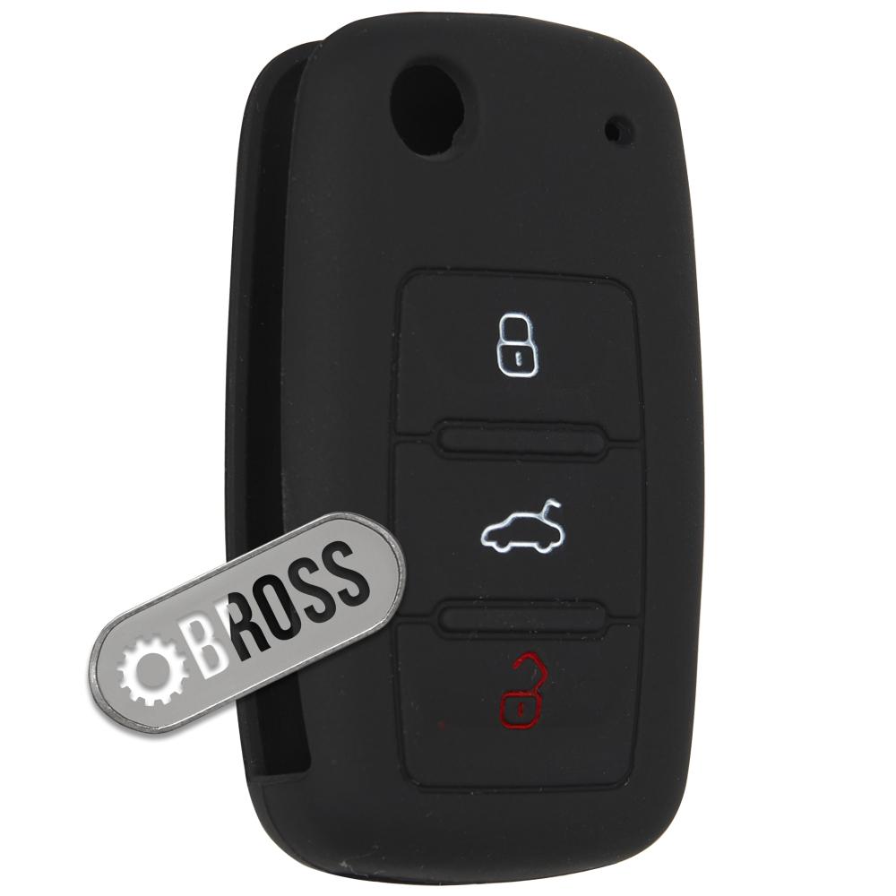 Чехол ключа на 3 кнопки Volkswagen Passat B5 B6 , Tiguan , Golf 4 5 , New Beetle , Polo , Skoda Fabia , Superb , Octavia Tour , A5