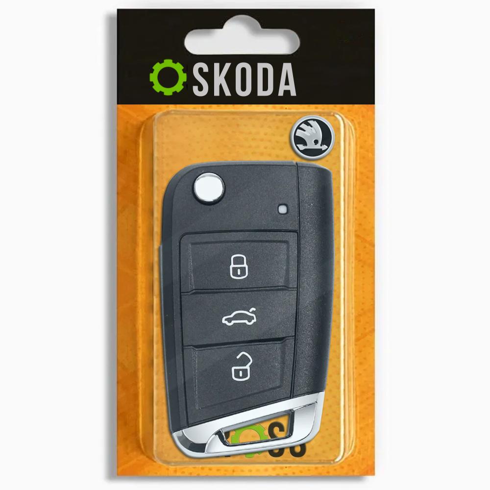 Выкидной корпус ключа на 3 кнопки Skoda Octavia A7 5G6959752AB ( под лезвие 162T )