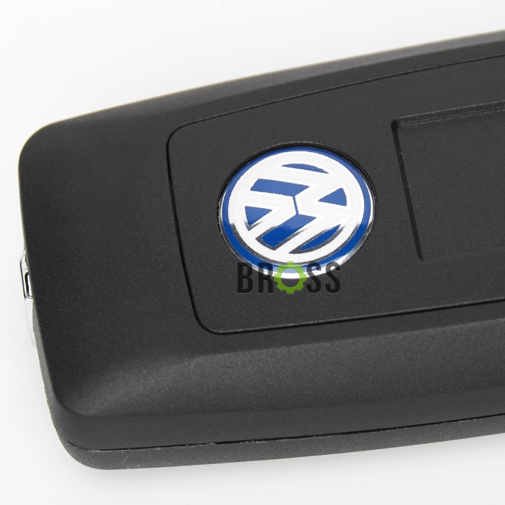 Выкидной корпус ключа на 3 кнопки Volkswagen Passat B5 B6 , Tiguan , Golf 4 5 , New Beetle , Polo , Skoda Fabia , Superb , Roomster , Octavia Tour A5 (тюнинг ключа, лампочка посередине )