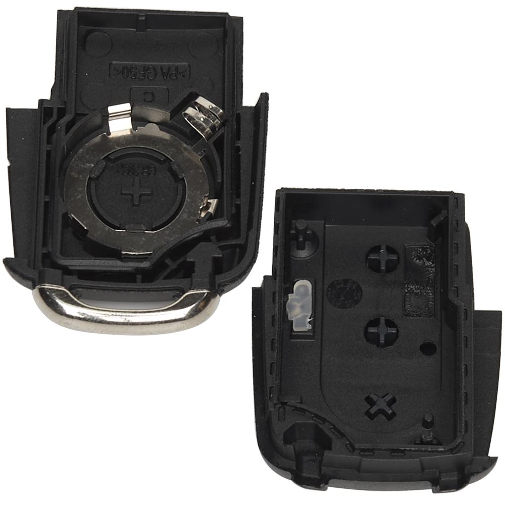 Выкидной корпус ключа на 3 кнопки Volkswagen Passat B5 , Passat B6 , Tiguan , Golf 4 , Golf 5 , New Beetle , Polo , Skoda Fabia , Superb , Roomster , Octavia Tour , Octavia A5 ( с местом под батарейку , лезвие HU66 , лампочка посредине ) 