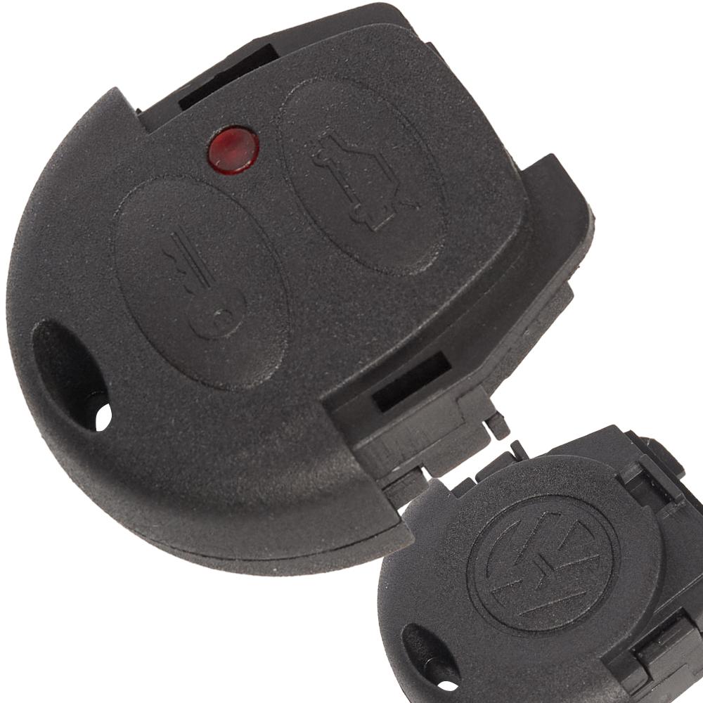 Корпус ключа на 2 кнопки Volkswagen Touran Caddy Skoda Seat Ibiza Leon Cordoba (лого VW)