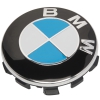 Заглушка колпачка литых дисков для BMW E30, E32, E34, E36, E38, E39, E46, E60, E65, E66, E90, E91, E92, E93, X5 (E53, E70) X6 (синяя) (56 мм)