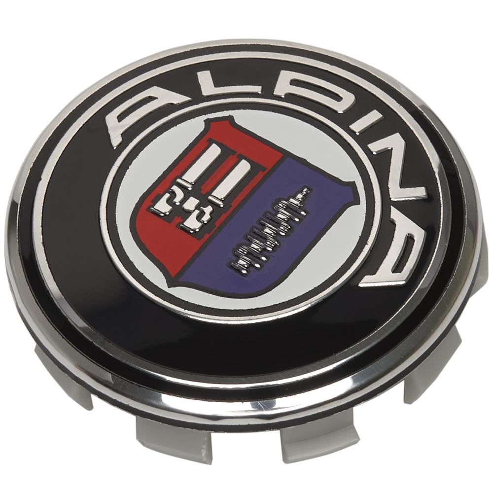 Заглушки колпачки литых дисков для BMW ALPINA E30, E32, E34, E36, E38, E39, E46, E60, E65, E66, E90, E91, E92, E93, X5 (E53, E70) X6 (68 мм)