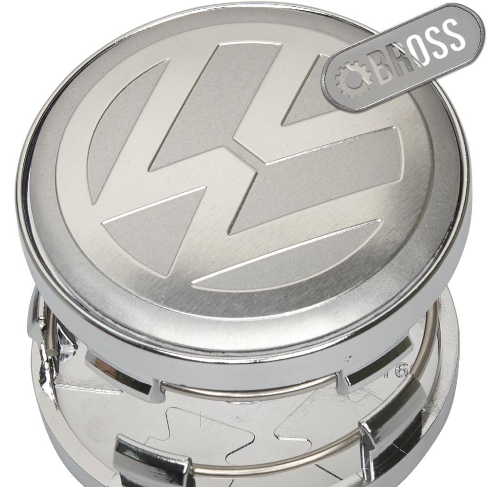 Заглушки колпачки литых дисков для Volkswagen Passat, Amarok, beetle, Jetta, Golf, CC, Eos, Phaeton, Sharan, Tiguan, Touran, Multivan, Touareg, 3B7601171 (серая-1шт) (60 мм)