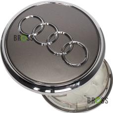 Заглушки колпачки литых дисков для Audi 77/65мм (серые) ​​4L0601170