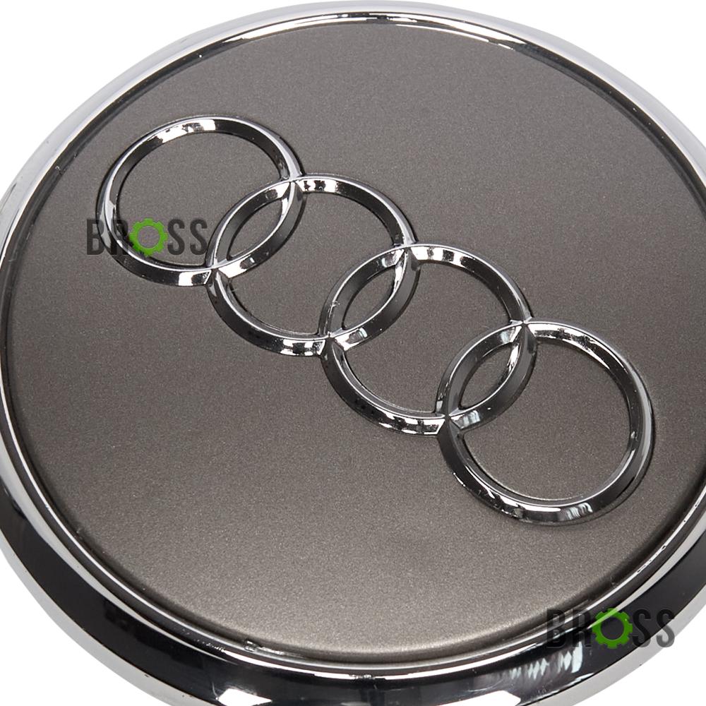 Заглушки колпачки литых дисков для Audi 77/65мм (серые) ​​4L0601170