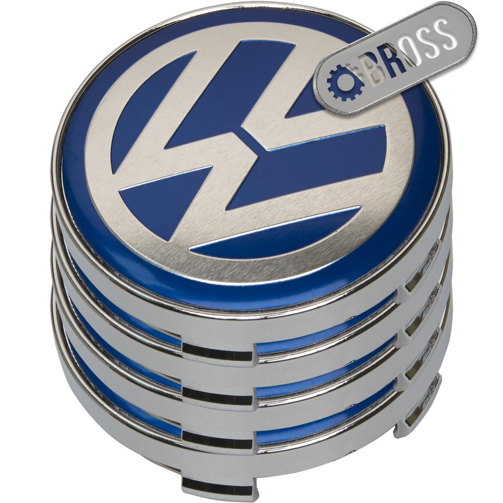 Заглушки колпачки литых дисков для Volkswagen Passat, Amarok, beetle, Jetta, Golf, CC, Eos, Phaeton, Sharan, Tiguan, Touran, Multivan, Touareg, 3B7601171 (Синие комплект-4шт) (60 мм)