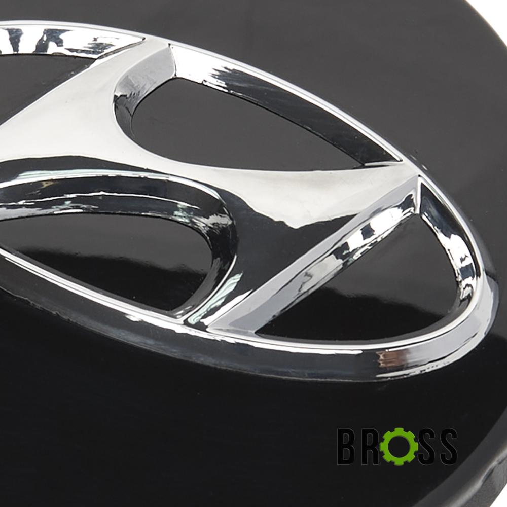 Заглушки колпачки для литых дисков Hyundai Elantra,Veloster, Sonata,  Grandeur, Tucson,  Genesis, Accent, i20, i30, ix35, i40, Santa Fe (Черные 60 мм)