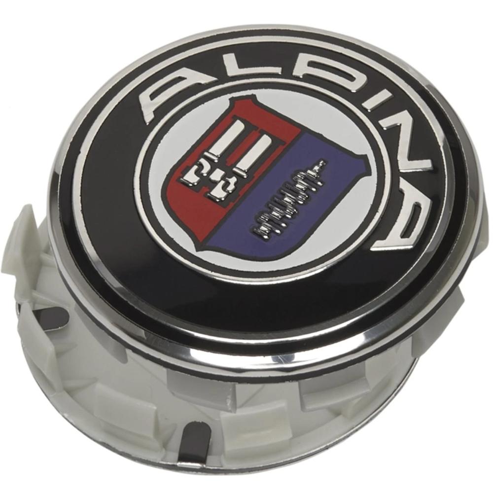 Заглушки колпачки литых дисков для BMW ALPINA E30, E32, E34, E36, E38, E39, E46, E60, E65, E66, E90, E91, E92, E93, X5 (E53, E70) X6 (68 мм)
