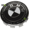 Заглушка колпачка литых дисков для BMW E30, E32, E34, E36, E38, E39, E46, E60, E65, E66, E90, E91, E92, E93, X5 (E53, E70) X6 (Юбилейная 50 лет Motorsport) черная  (68 мм)