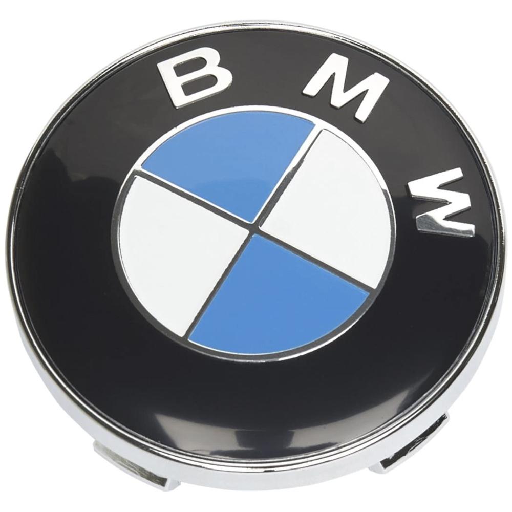 Заглушки колпачки литых дисков для BMW E30, E32, E34, E36, E38, E39, E46, E60, E65, E66, E90, E91, E92, E93, X5 (E53, E70) X6 (синяя) (60 мм)