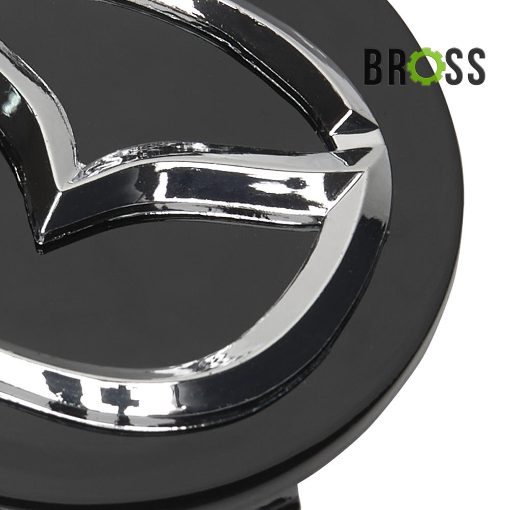 Заглушки колпачки для литых дисков Mazda CX-3 CX-5 CX-7 CX-9 2 3 5 6 MPS MX-3 MX-5 MX-6 323 626 929 RX-7 RX-8 ( черная 56 мм )