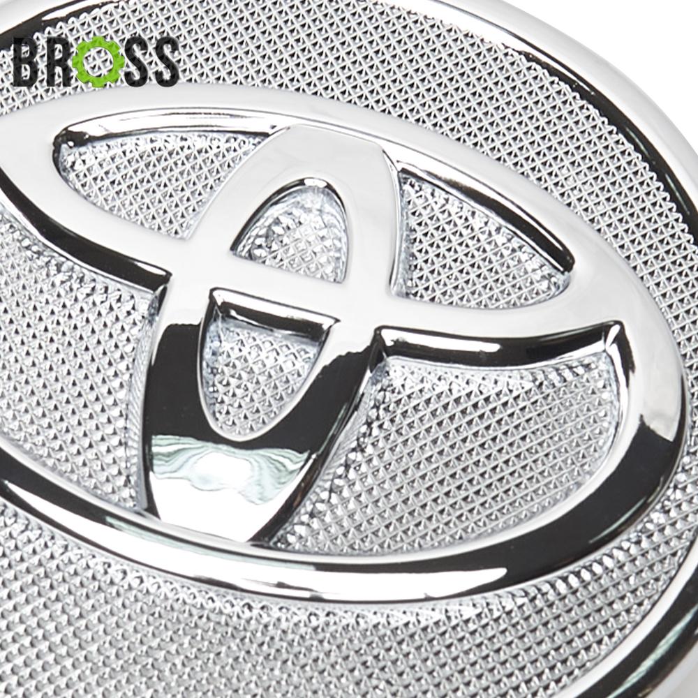 Заглушки колпачки для литых дисков Toyota Avensis, Corolla, RAV 4, Land Cruiser, Camry, Highlander, Hilux, Prius, C-HR, Yaris (Серебряные 57 мм)